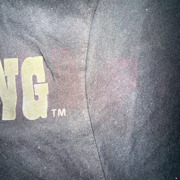 VTG 90s Bob Marley Lions Graphic T-Shirt Tuff Gong Back Black Screen Stars USA L - Picture 10 of 13